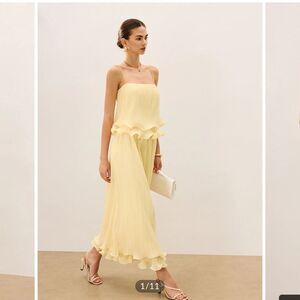 Commense Pleated Layered Ruffle Skirt Set NWT